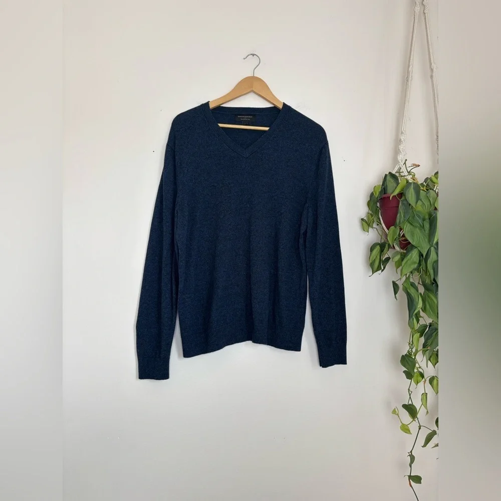 Banana Republic Premium Luxe Yarn Pullover In Blue